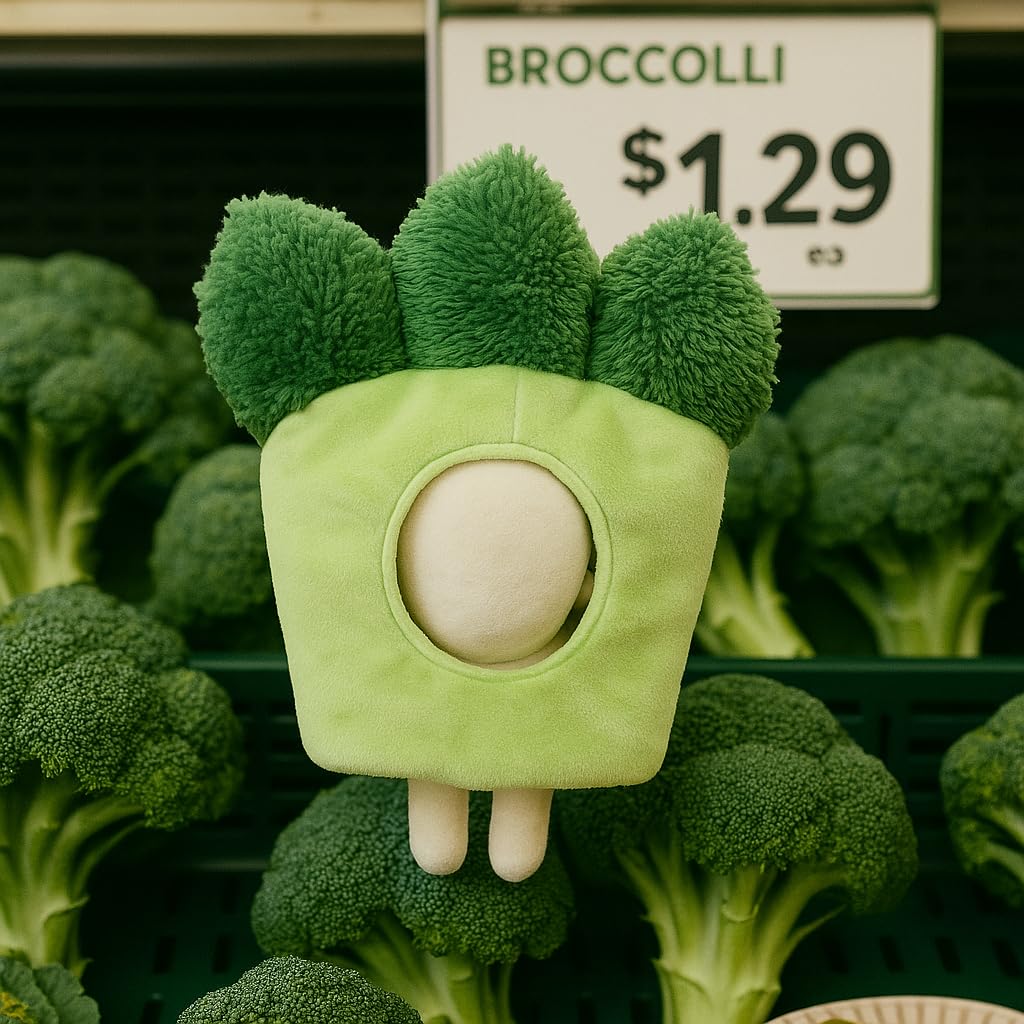 AXLUCE - Plush Clothes - 10cm - Headwear - Plush Toy - Clothes - Doll (Broccoli)