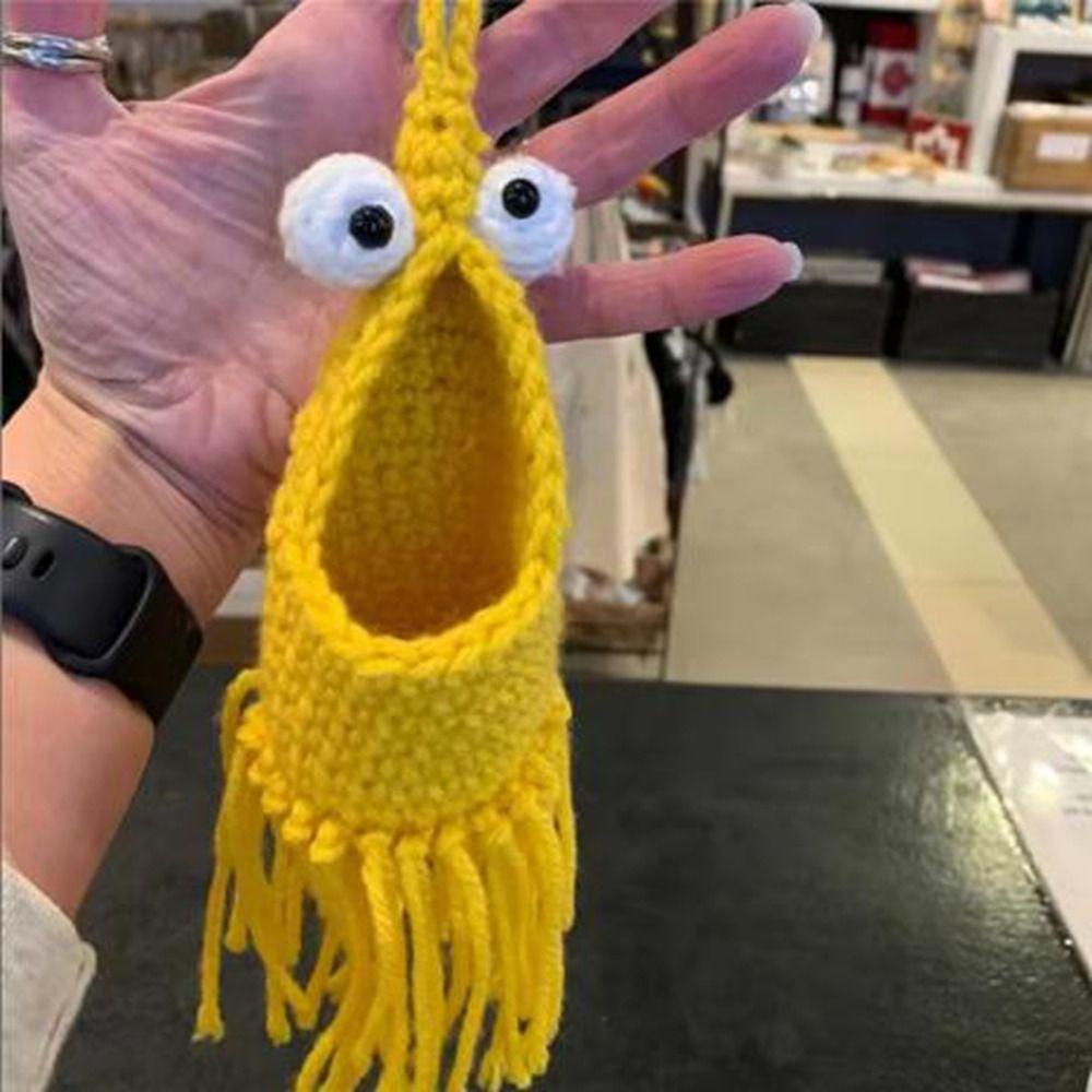 Handmade Crochet Plant Hanger Lobster-Shaped Hanging Planter Basket Hanging Storage Basket  Office