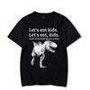 Let's Eat Kids Punctuation Saves Lives Grammar Men's T-shirts Hip Hop Streetwear Dinosaur Harujuku Shirt Camisetas Oversize Tees