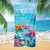 Unterwasser Seestern Print Strandtuch Lebendiges Korallenriff Sommer Stranddecke Schnelltrocknend Leicht Saugfähiges Handtuch für Reisen