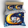 Dreamy Night Baby Elephant Rest Printed Duvet Cover Set1 Duvet Cover+2 Pillowcasemulti Size Bedroom Bedding Decor Luxury Gifts