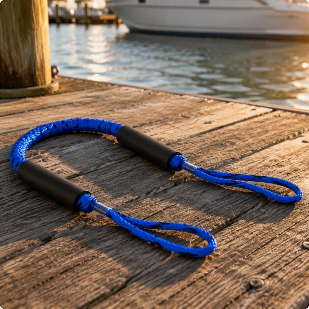 Docking Rope with Loops Flexible Braided Boat Shielding for Owners