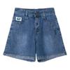 Damen Sommer Locker Hochtaillierte Denim Shorts Alternde Klappe A-Linien Shorts