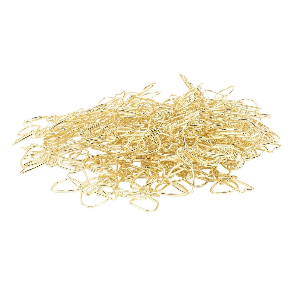 100Pcs Bowknot Shaped Cute Paper Clips Gold/ Rose Gold Anti Rust Metal Paperclips 32*22mm Compact Size Bow Shape Paper Clips