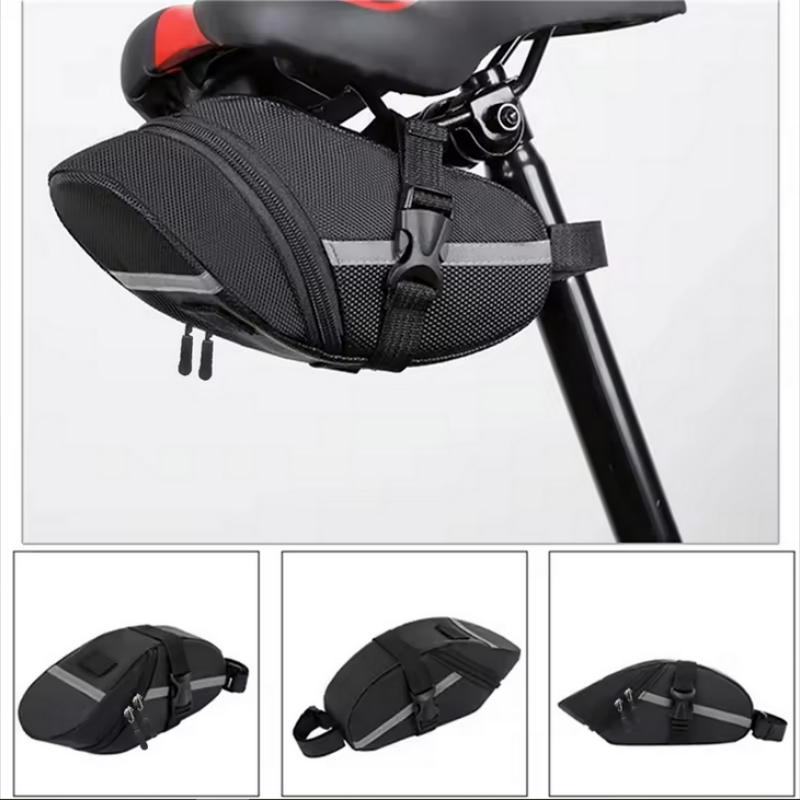Foldable Mountain Bike Saddle Bag Bicycle Tail Bag Storage Cushion Cycling Equipment Accessory