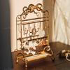 Stojak na biżuterię Vintage Elegancki stojak do przechowywania kolczyków, naszyjników, pierścionków Idealny do sypialni Metalowy organizer