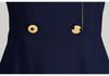 2023 Elegant Polka Dot Lapel Dress with Slimming Wide Hem and Belt
