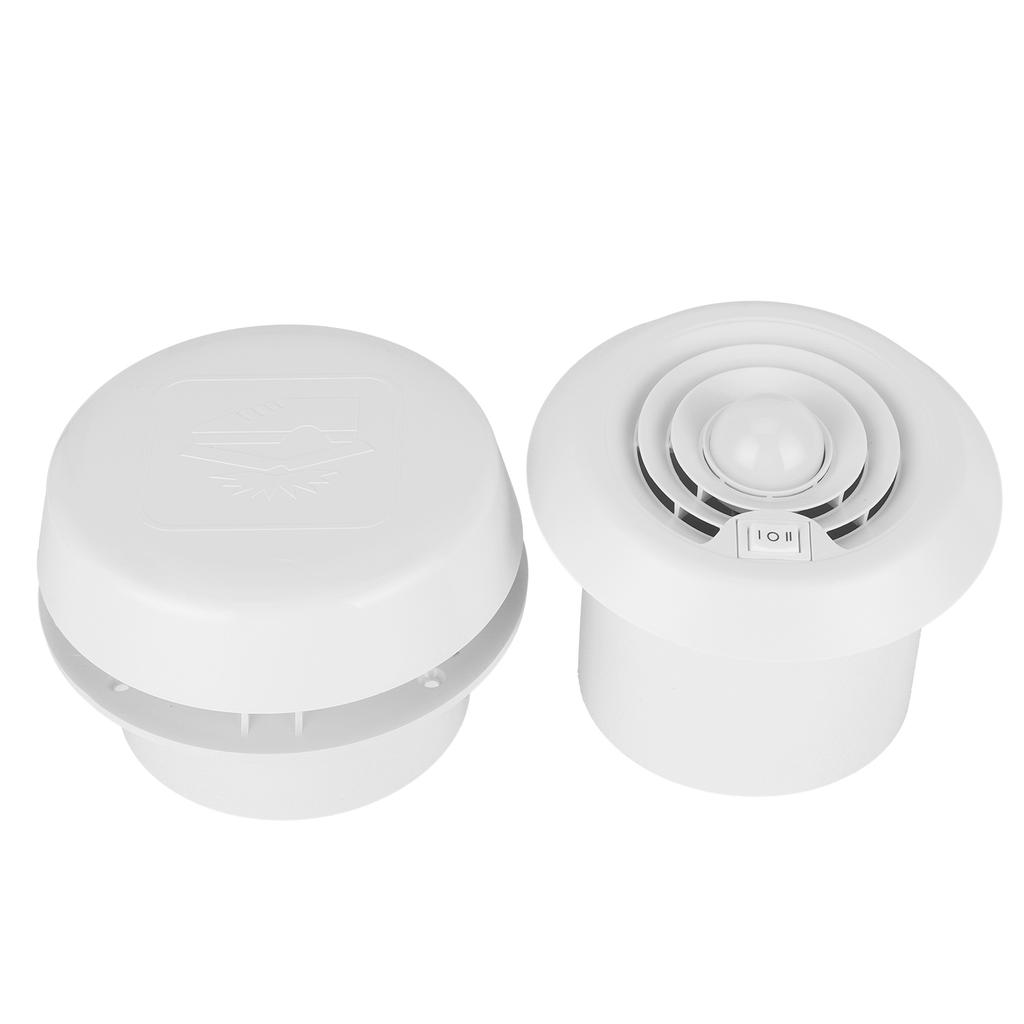 Roof Air Vent Grille Round Ventilation Exhaust Fan W/LED 12V for Caravans RVs Mute/Strong Wind