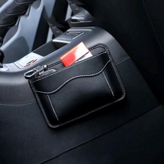 Car Interior Storage Bag Pocket Door Dash Organizer PU Leather Bag Accessories