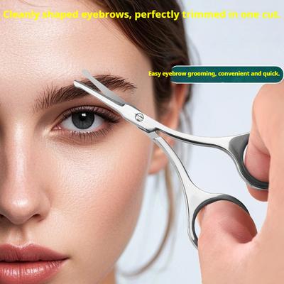 Rounded Stainless Stork Scissors Professional Nose Hair Scissors Man Facial Hair Scissors for Eyebrows Facial Hair Beauty Tool