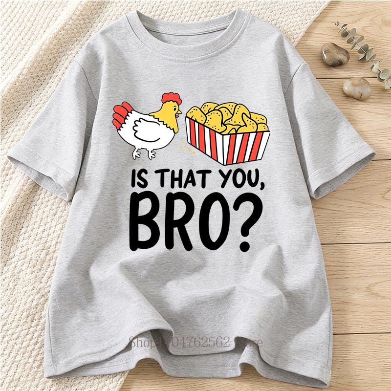 

Chicken Bro Print Graphic Tshirts for Women Casual Fashion Unisex Summer Funny Streetwear Tops Crew Neck Short Sleeve Tshirts S