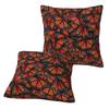 Orange Monarch Butterfly 2 Pcs Square Pillowcase Pillow Cover Cushion Zip Decorative Comfort Throw Pillow For Home Sofa