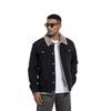 Herren Sherpa gefütterte Trucker Jacke Revers Baumwolle Cargo Jacke Lässig Knopf Militärjacke Warmer Herbst Winter Parka für Herren Cowboy Denim Jeansjacken