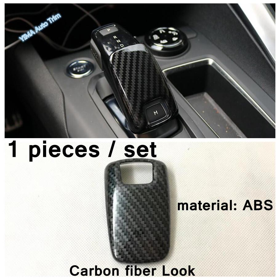 Car Steering Wheel Decoration Frame / Gear Shift Knob Head Cover Trim Fit For Peugeot 2008 - Carbon Fiber Accessories