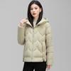 Women's 2024 Petite Hooded Short Down Jacket - Authentic 90% White Duck Down, Mid-Aged Winter Outerwear.