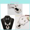 Retro Alloy Necklace With Gemstone Inlay For Artsy Vintage Fashion Enthusiasts