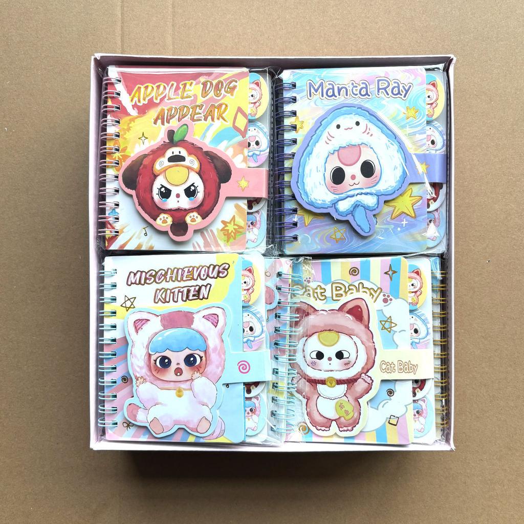 A7 Notebook Magic Buckle Coil Book High Value Small Book Cartoon Cute Internet