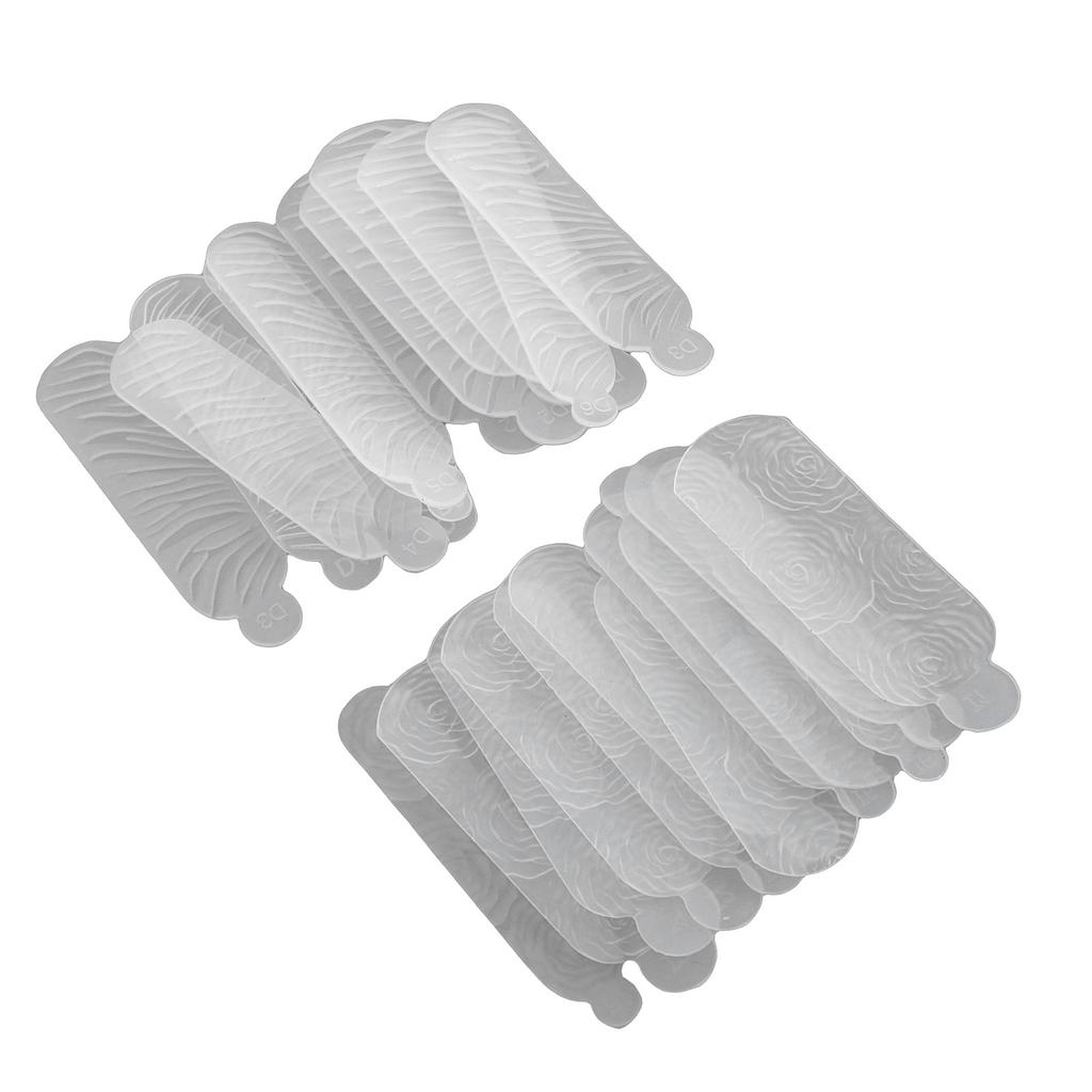 24pcs Nails Art Template Featuring 3D Patterns Stereo Printing Reusable Nails Art Mold DIY Tool B