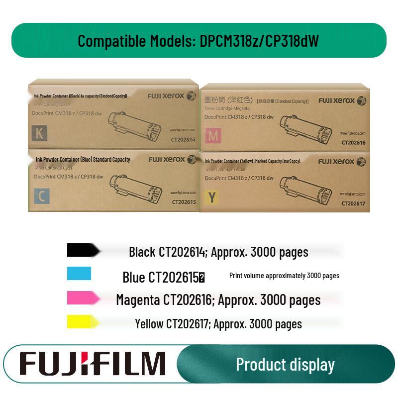 Fuji Xerox Original CT202615 Cyan Toner Cartridge