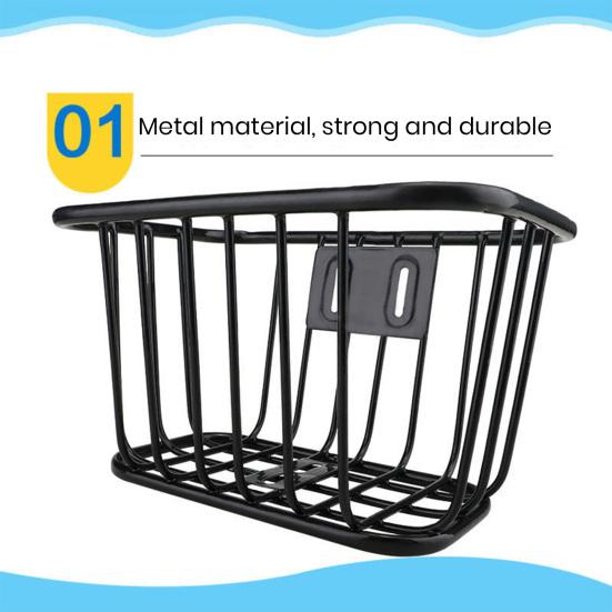 Children Bicycle Front Basket Large Capacity Strong Load-bearing Easy Installation Scooter Bike Basket Replacement Bike Supplies