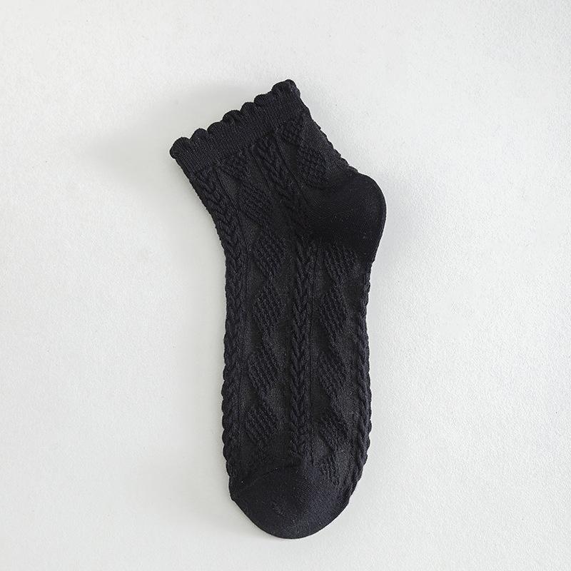 

Женские короткие носки, весенне-осенние хлопковые, летние тонкие дышащие короткие носки с кружевом, белые женские хлопковые носки средней длины, модные носки 1 pair