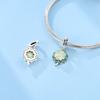Charms Original Copper Green Zircon Four-Leaf Clover Pendant Beads Fit Bracelet Women Jewelry Diy Gift Accessory