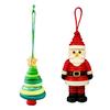 Yousheng DIY Button Christmas Ornament Kit Stacked Colorful Buttons Christmas Snowman/Santa/Angel/Tree Craft Making Set for Holiday Decor