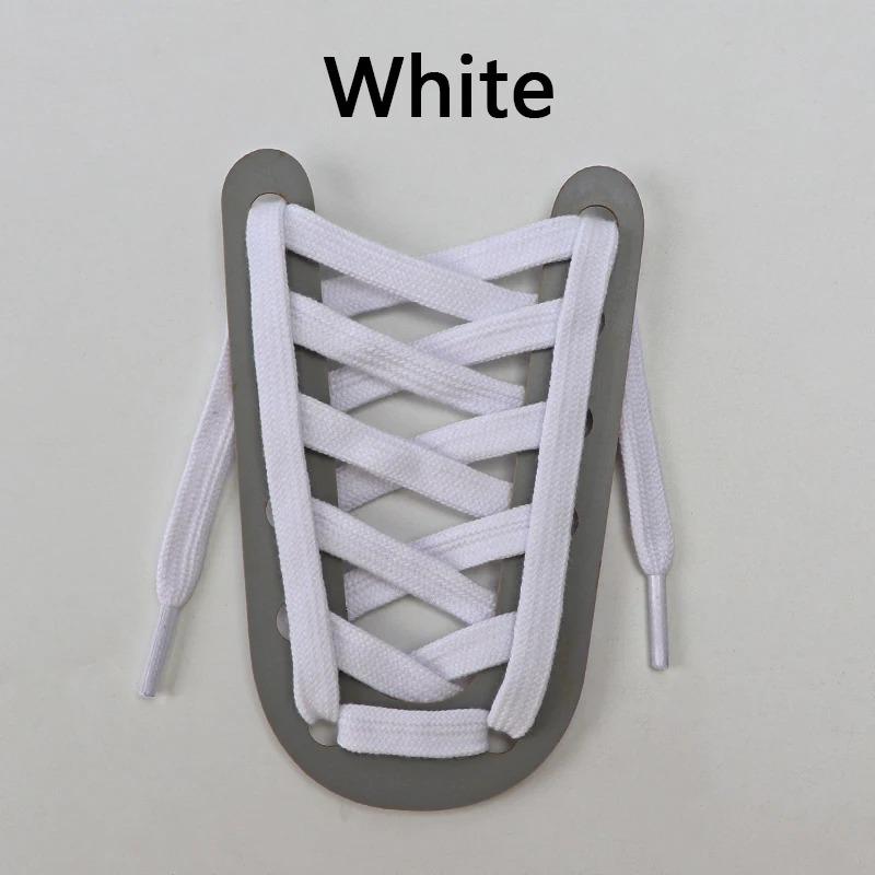 Elastic Polyester Cotton Shoelaces 1cm Flat Braided Replacement Laces Multi-Color Durable Laces for Sneakers Boots & Casual Shoe