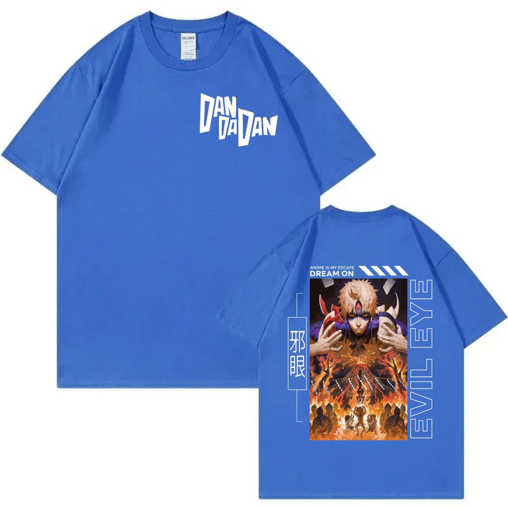 Japanese Anime Dandadan Evil Eye Graphic T Shirts Gothic Fashion Vintage Short Sleeve Tshirt Men Women Casual Oversized T Shirt