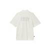 Nike Solid Color Baseball Collar Single-Breasted Loose Short Sleeve Basketball Shirt Men tops Off-White FN3040-133