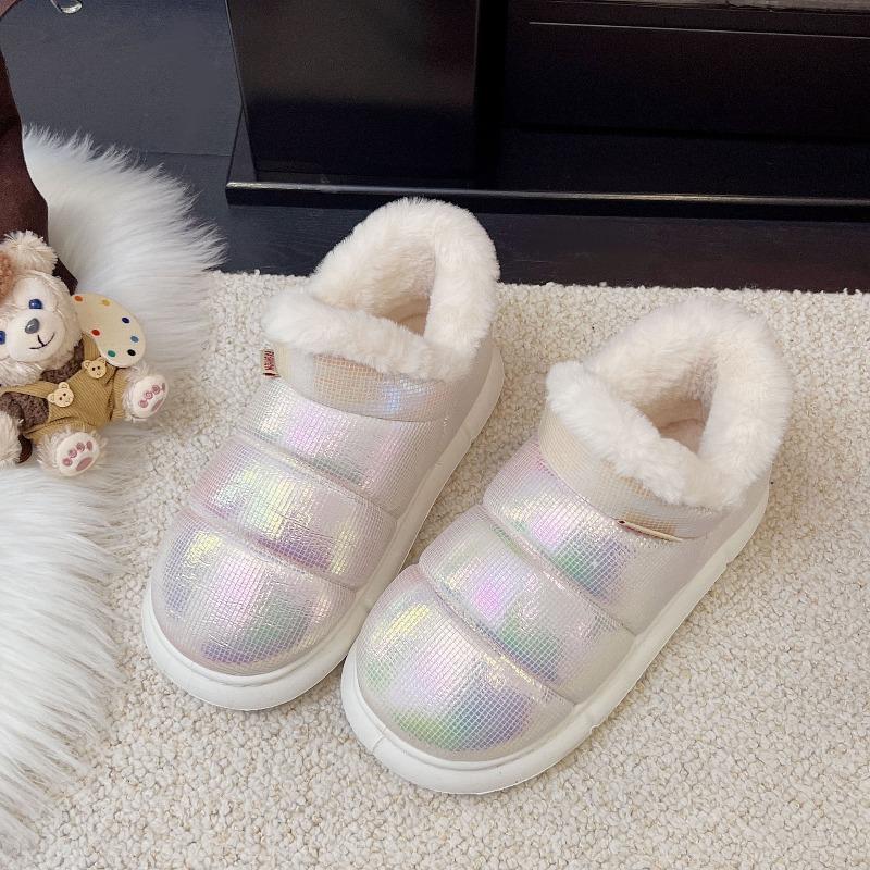 

Winter new home bread shoes fleece thickened warm shoes non-slip soft sole outer wear bag heel cotton shoes women s shoes 41