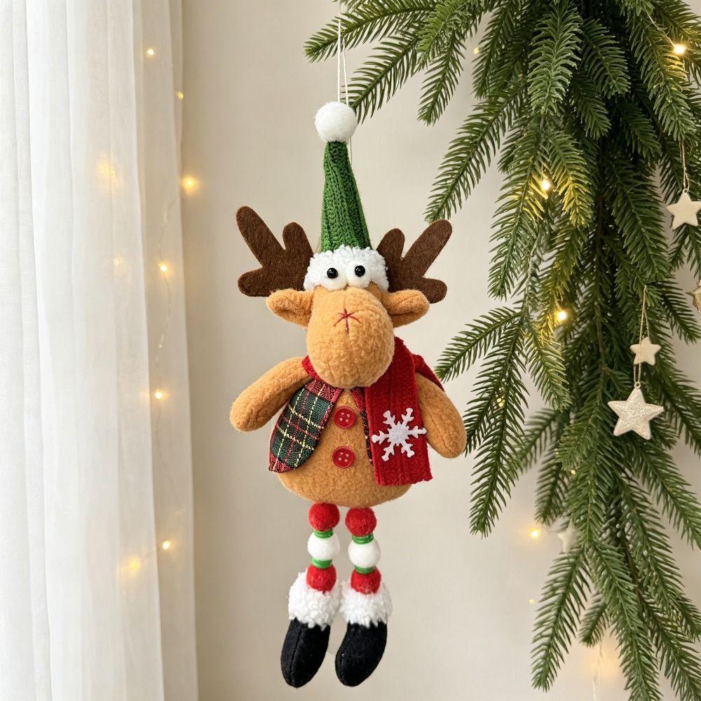 Santa Claus Christmas Tree Hanging Decorations Elk Deer Doll Snowman Christmas Santa Claus Pendant Colorful Long Leg