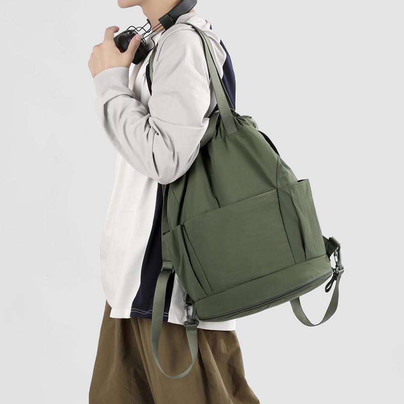 Multifunkční taška přes rameno Velkokapacitní batoh se stahovací šňůrkou Outdoorová sportovní taška