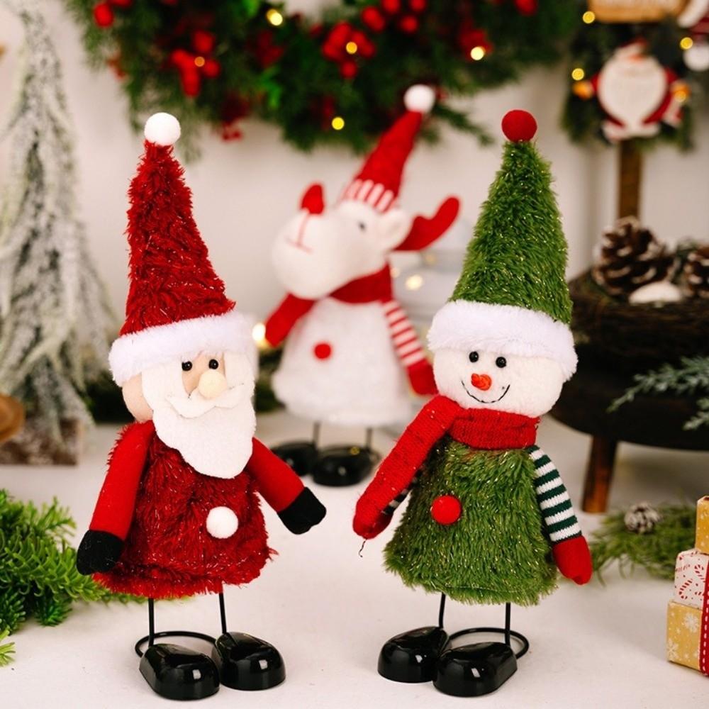 Santa Claus Christmas Figurine Desktop Decoration Christmas Doll Ornament  Festive Atmosphere