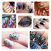 12PCS Rhombus Nail Glitter Sticker Set 3D Slice Kit Diamond Sequins Nail Manicure Polish Gel Tips