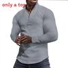 Mens Spring Autumn Plaid Sweatshirt With Stand Collar And Zipper For Casual Wear