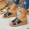 Female Sandals Hemp Wedge Mujer Platform Sandals Summer New Women Wedges Leather Pu Casual Sandale Woman Footwear Slippers
