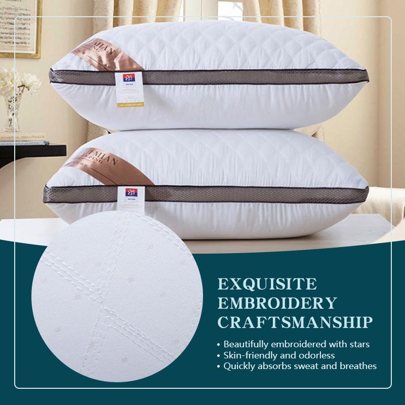 1pc Soft Quilted Pillow for Comfortable Sleep and Guest Room Decor - Perfect for Bedroom and Hotel Bedding
