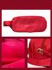 Burberry Red Nylon Makeup Bag Large Capacity Travel Cosmetic Wash Bag with Hand Strap for Women Daily Vacation