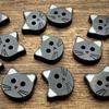 Cute Cartoon Black Cat Buttons with White Ears Resin DIY Craft Buttons for Sewing and Crafting,Decorative Fasteners for Clothing