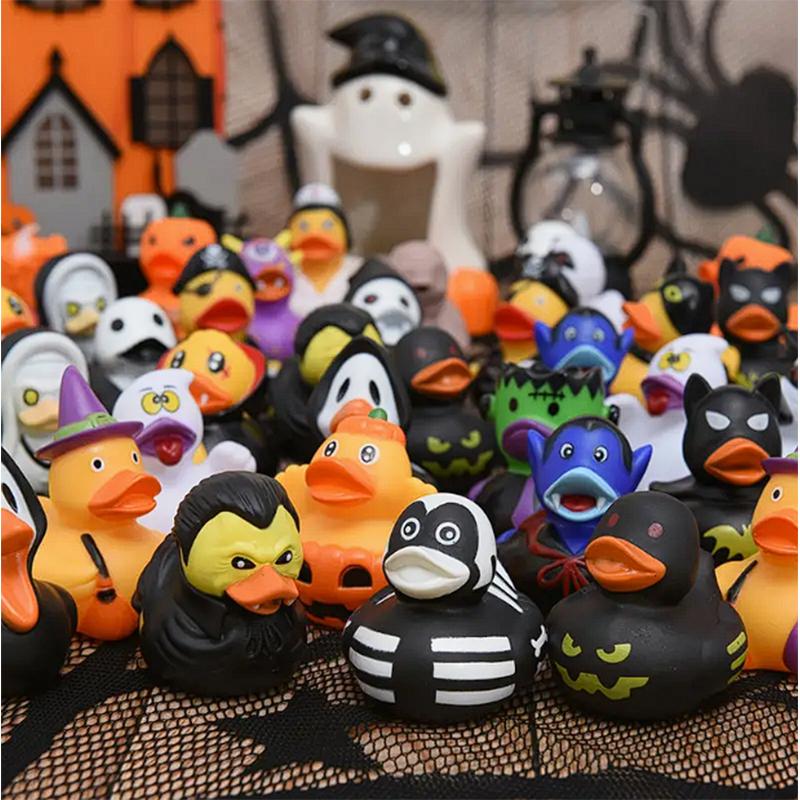 6/12/24Pcs Halloween Rubber Ducks, Halloween Role Pack Of Rubber Ducks, Pumpkin Rubber Duck, Funny Rubber Toys For Kids (As shown-31587)-