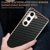 AZNS For Samsung Galaxy Z Fold6 5G Case Electroplating Carbon Fiber Texture PU+TPU Phone Cover