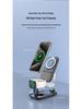 Foldable 15W Magnetic Wireless Charger: 3-in-1 Multifunctional Charging Station for Apple Devices.