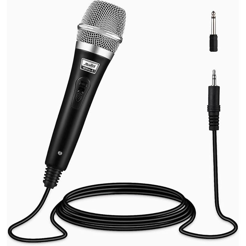 

Moukey dynamic microphone Comes with 13ft cable karaoke microphone metalhandheldheart-shaped wired microphone For singing/stage/party Karaoke