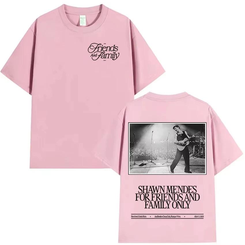 Rapper Shawn Mendes Tour Album Graphic T-Shirt Men's Clothing Casual Oversized T-Shirts Fashion High Quality Cotton T Shirt