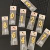 Gold Number Candles for Birthday Cake: Individually Bagged Cake Toppers for Children's First Birthday Decorations