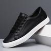 Classic Men Leather Casual Shoes  Comfortable Platform Sneakers Men Flats Shoe Loafers British Jogging Shoe Hot Sale