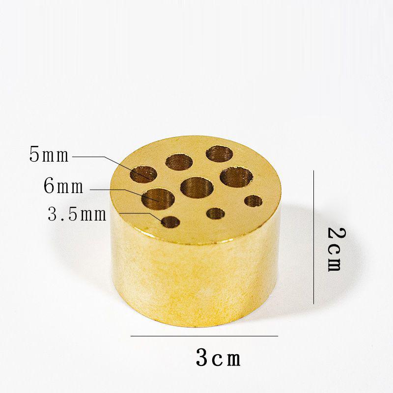 1x copper alloy incense holder with 9 holes sandalwood incense sticks holder Portable metal censer
