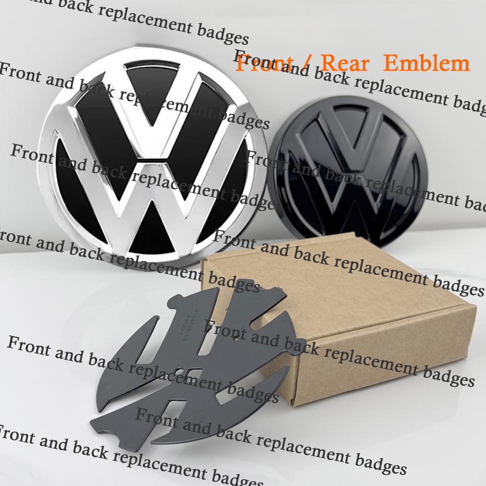 qqq- Replace 2pc Car Front Grille Badges Cover Rear Trunk Emblem Covers Stickers For Volkswagen VW GTI Golf 5 MK6 Golf 7 MK7.5