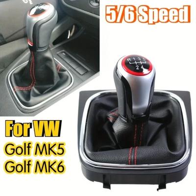 5/6 Speed Gear Shift Knob Lever Shifter Dust Cover for VW Rabbit Golf5 Jetta MK5 2004-2010 for VW Golf6 Jetta MK6 2010-2014